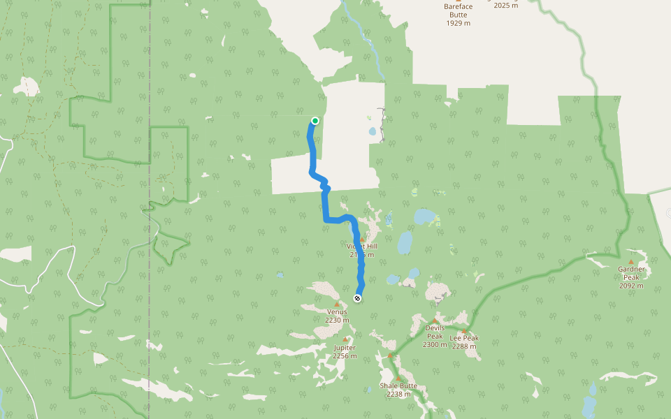 Alta Lake Trail #979 walking route map in Klamath Falls