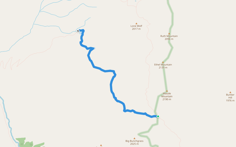 McKie Camp Trail #1089 walking route map in Klamath Falls