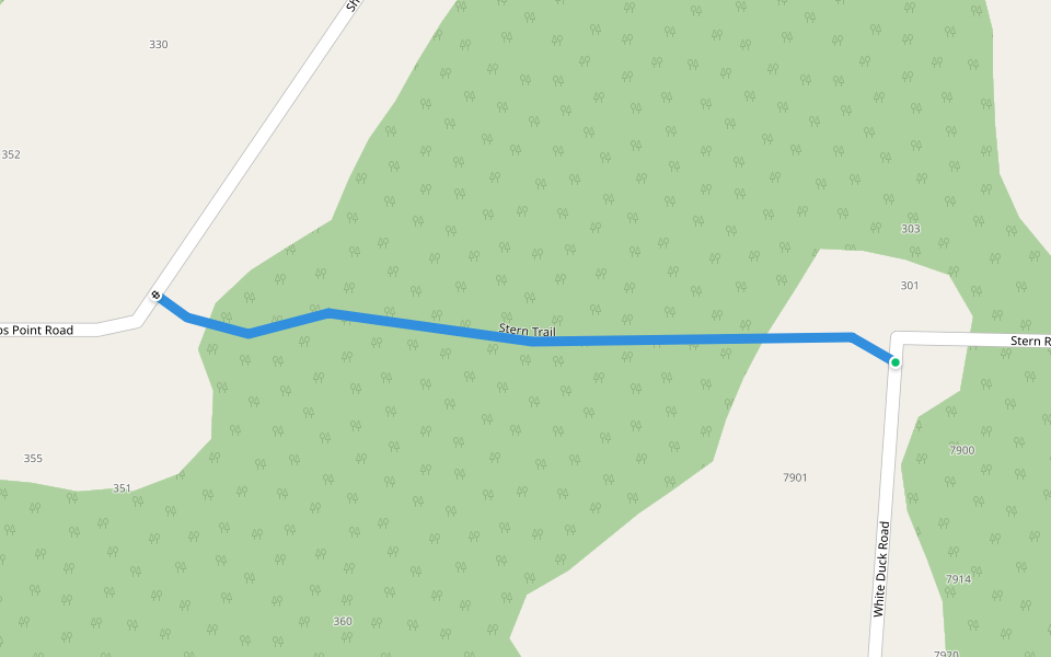 Stern Trail walking route map in Fanny Bay