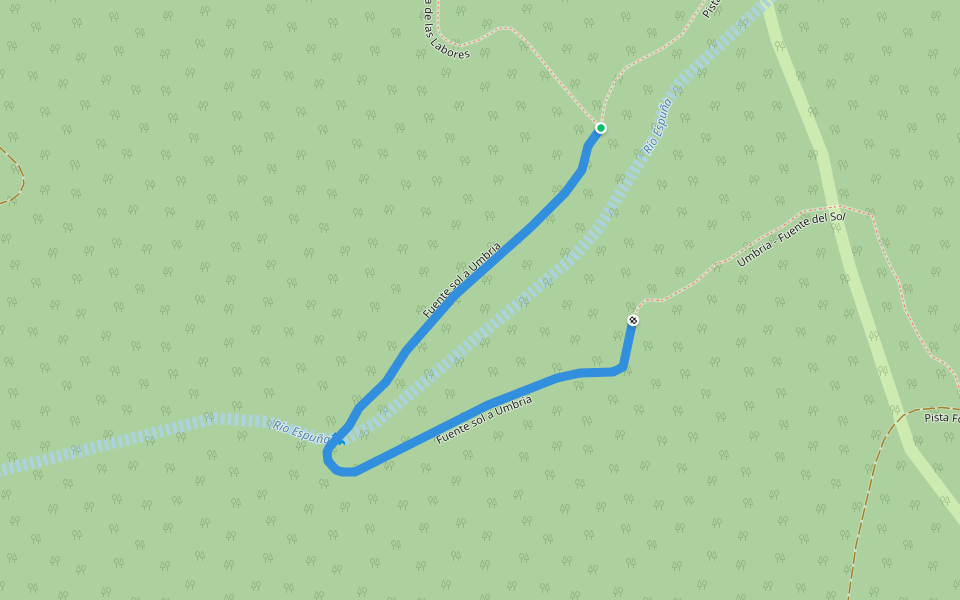 Fuente sol a Umbria walking route map in Totana