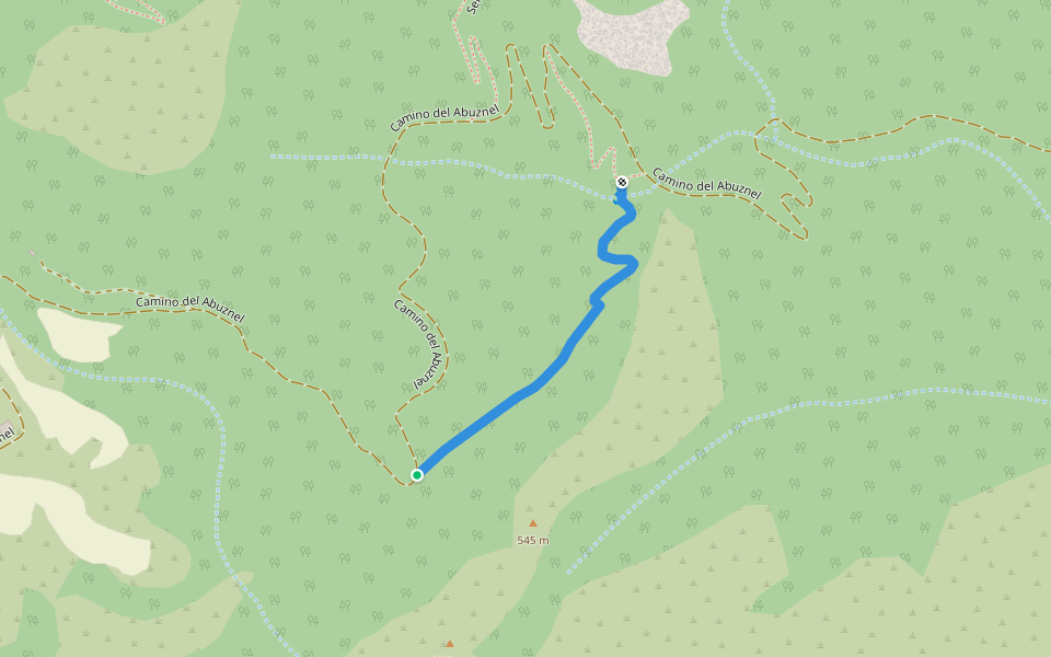 Senda Abuznel 2 walking route map in Alhama de Murcia