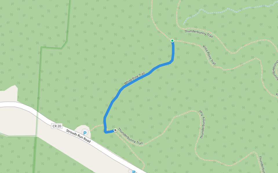 White Pine Trail walking route map in Athens