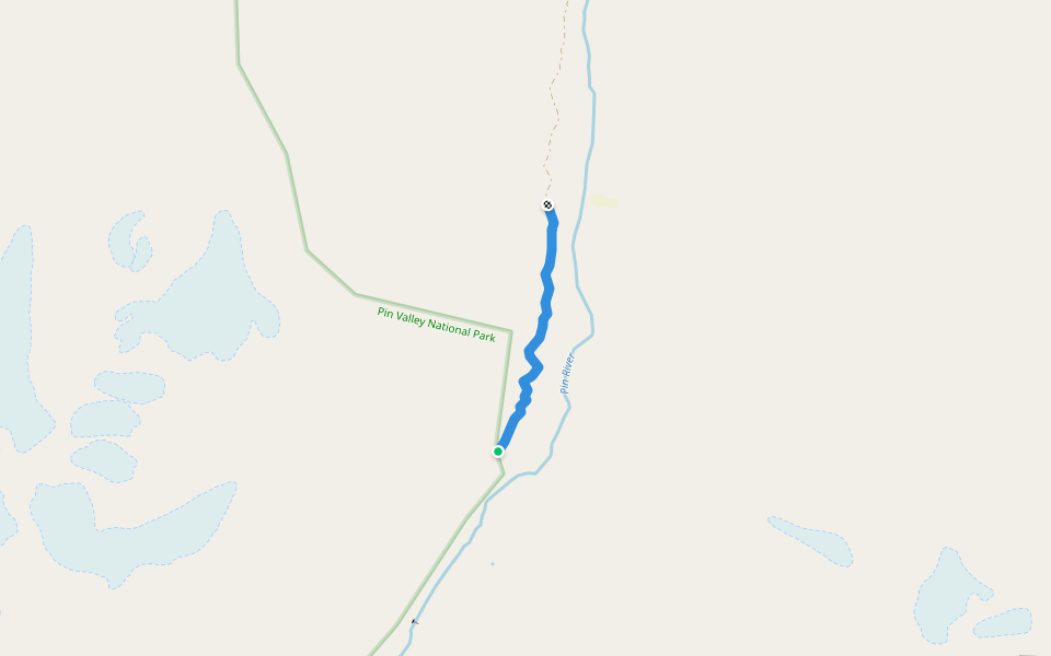 Shepherd Camp to Mudh walking route map in Dhar Larang