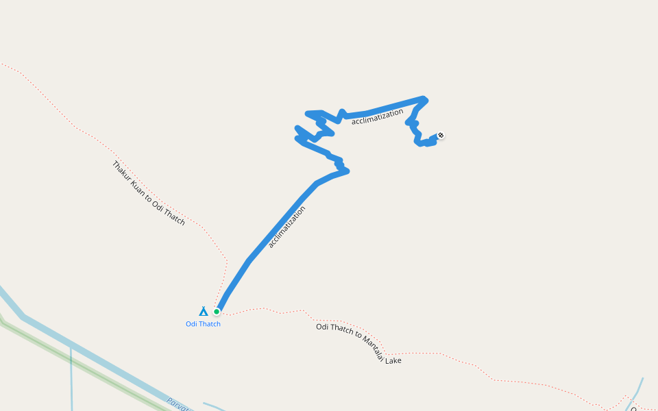 acclimatization walking route map in Sosan