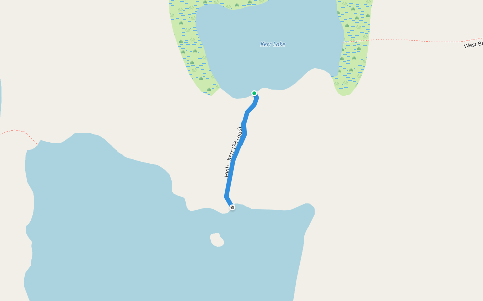 High - Kerr (38 rods) walking route map in Watersmeet