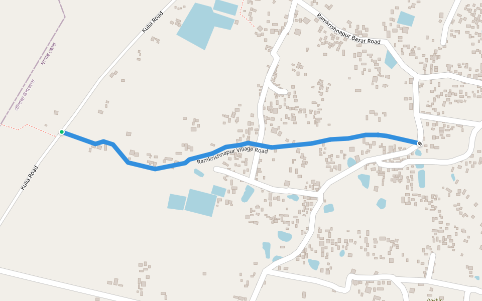 Ramkrishnapur Village Road walking route map in Sukhpukhuria
