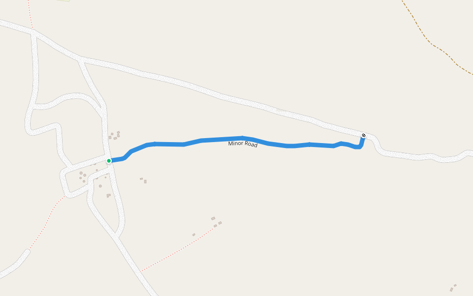 Minor Road walking route map in Mwanza