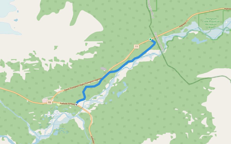Great Divide Trail Hiking Saskatchewan River Crossing, Alberta Pacer