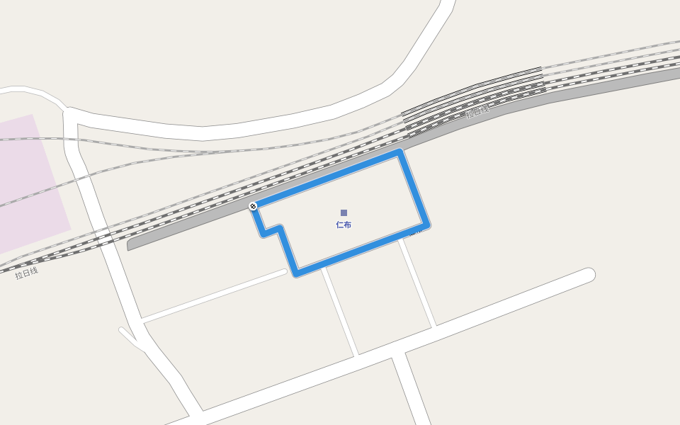 仁布站 walking route map in Ri Ka Ze Shi