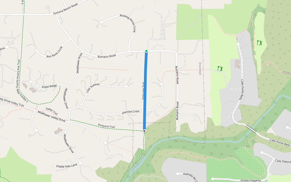 Staircase Trail walking route map in Encinitas