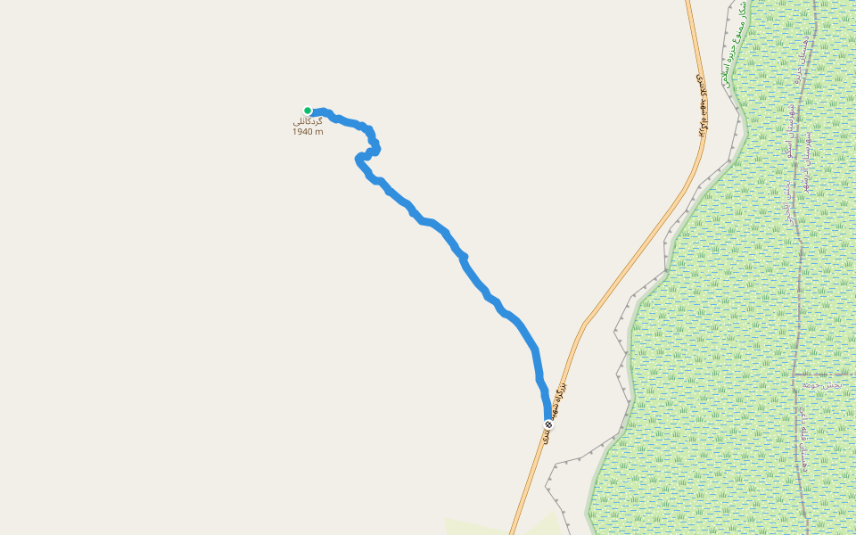 مسیر گردکانلی walking route map in Saray Deh