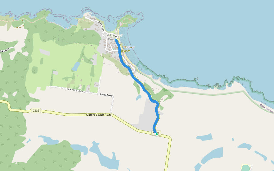 Murray Elphinstone Pathway walking route map in Boat Harbour
