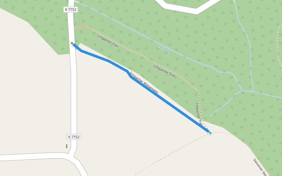 Limpacher Wiesenweg walking route map in Deggenhausertal