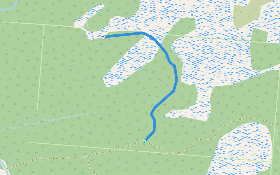 зимняя лыжня по снегоходке walking route map in Yuksary