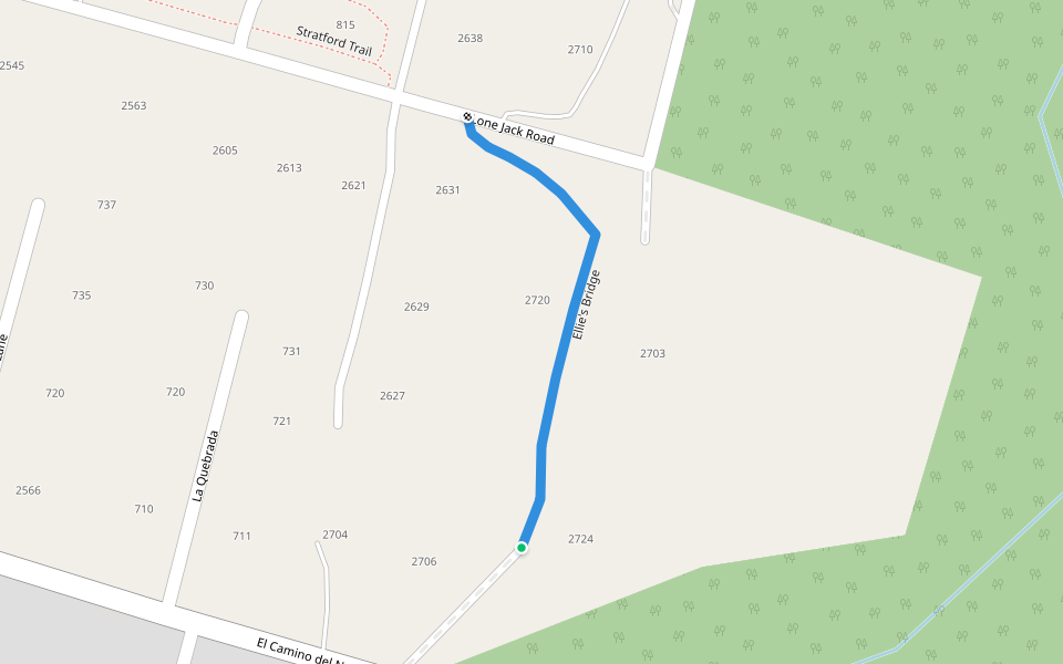 Ellie's Bridge walking route map in Encinitas