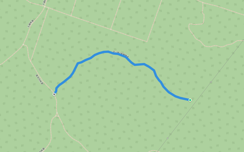 苫小牧2号線林道 walking route map in Tomakomai