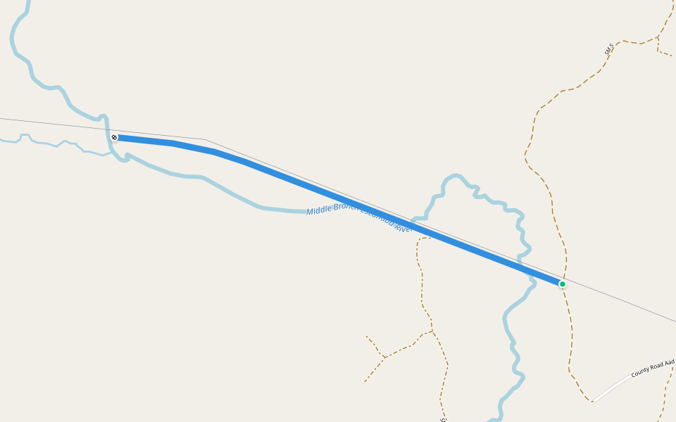 Chicago and North Western RR walking route map in Champion