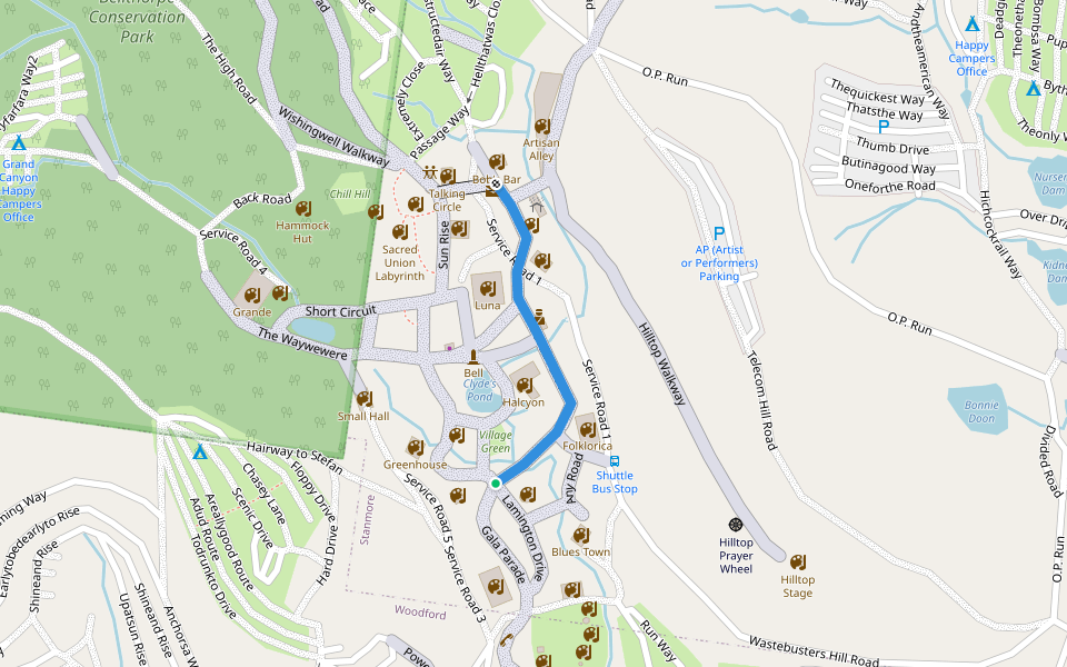 Ilovea Parade walking route map in Stanmore