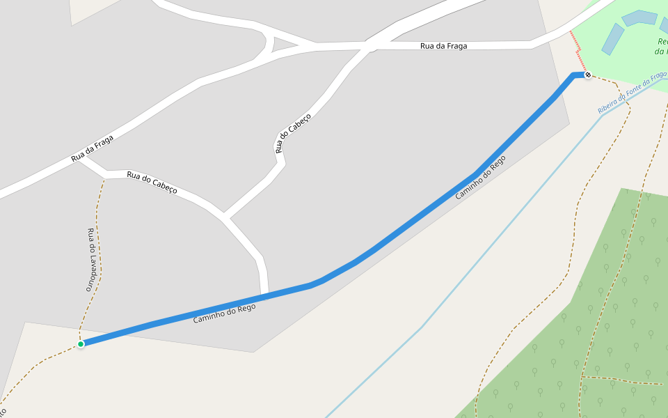 Caminho do Rego walking route map in São Miguel de Poiares