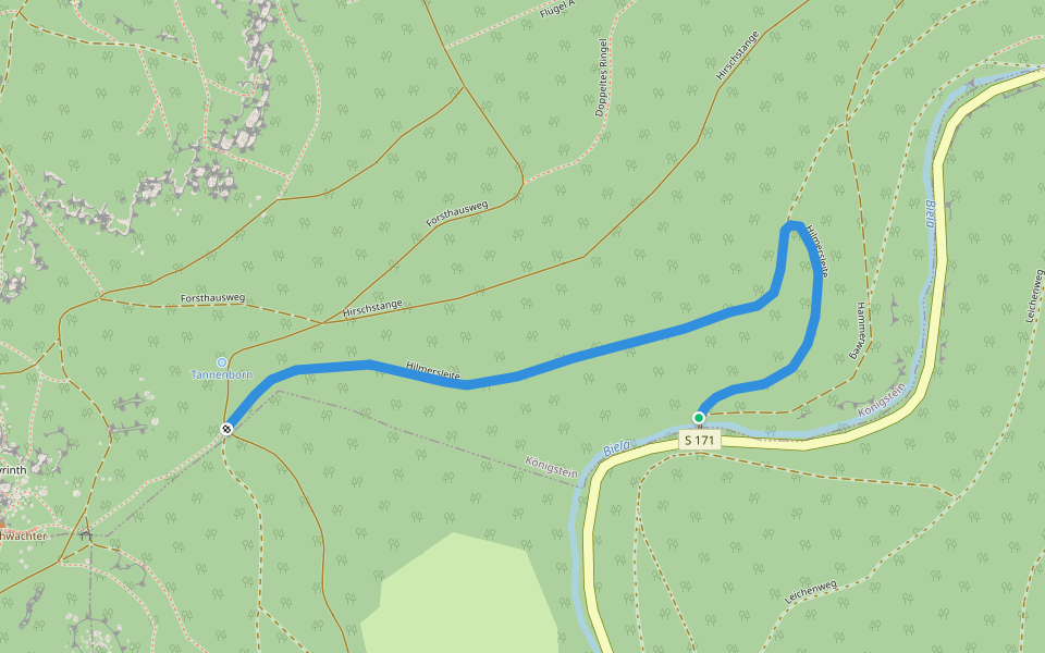 Hilmersleite walking route map in Königstein