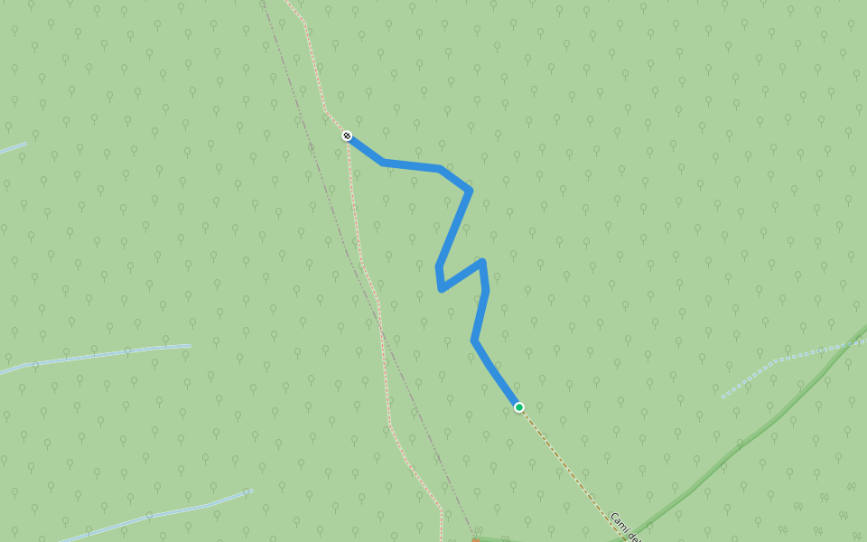Camí del Coll de la Dona Morta walking route map in Espolla