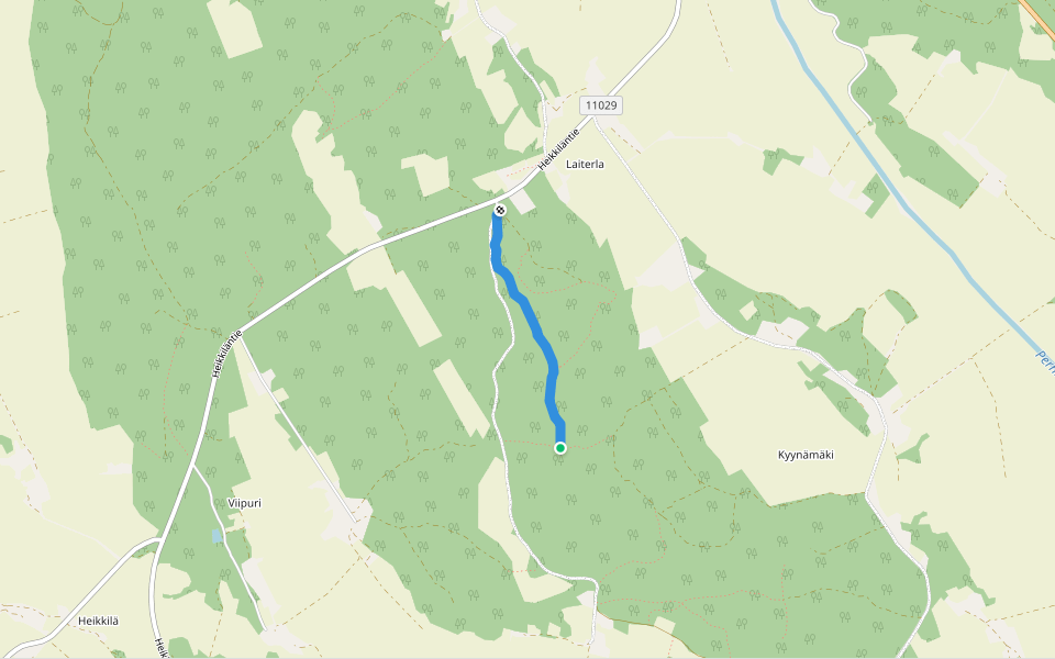 Selkätie walking route map in Leipyöli