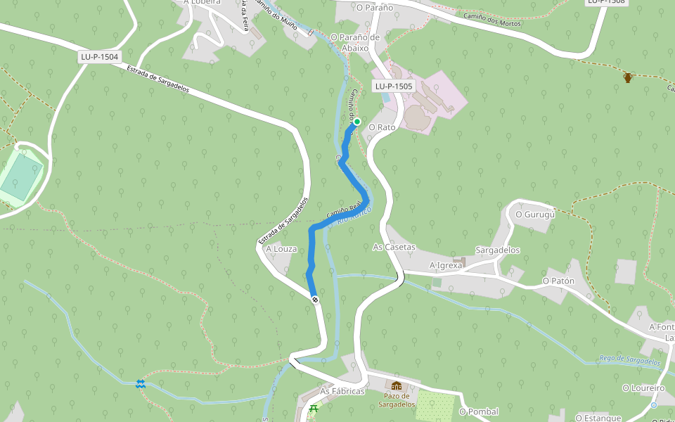 Camiño Real walking route map in Cervo