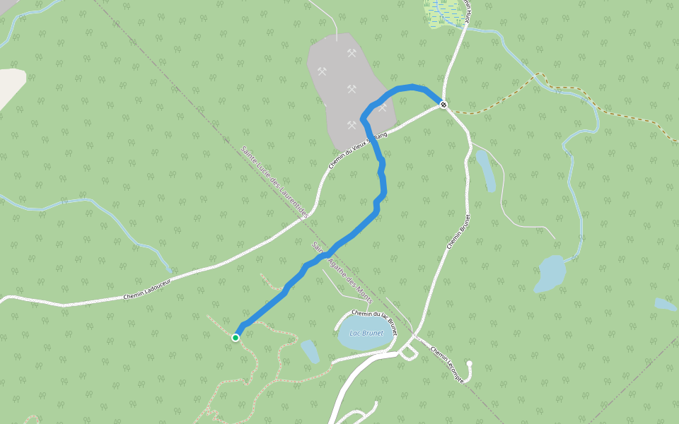 Par Monts et Par Vals walking route map in Sainte-Agathe-des-Monts