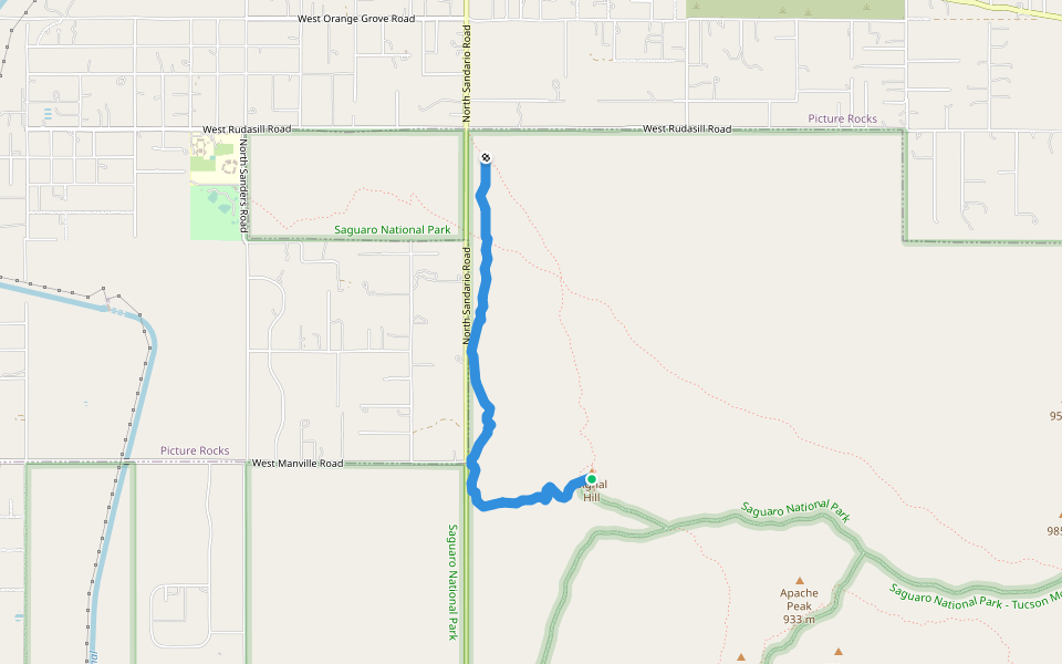 Manville Trail walking route map in Picture Rocks