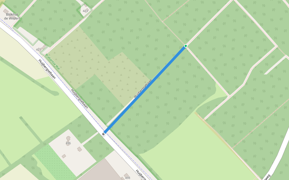 Huijbergsebaan walking route map in Bergen op Zoom