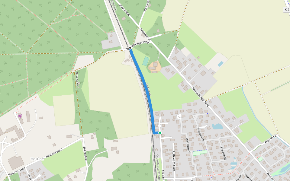 Bohmpad walking route map in Großenkneten