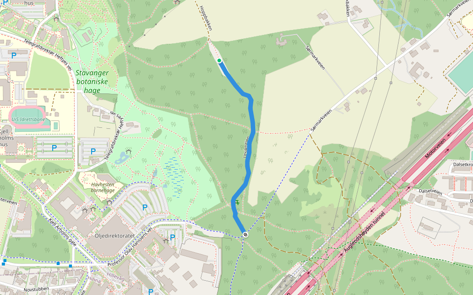 Utsiktstien walking route map in Stavanger