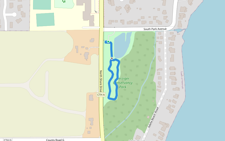 Conservancy Park Walking Trail walking route map in Neenah