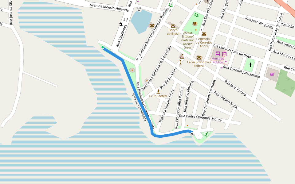 Rota de caminhada walking route map in Apodi