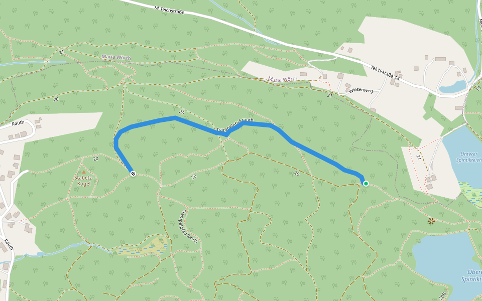 trampelpfad rauth walking route map in Sekirn