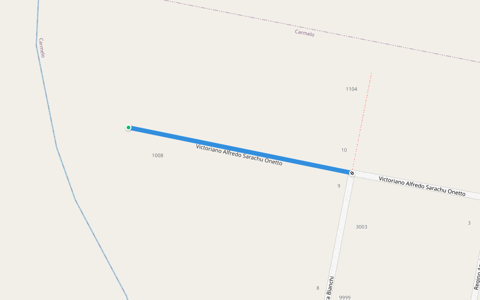 Victoriano Alfredo Sarachu Onetto walking route map in Colonia Valdense