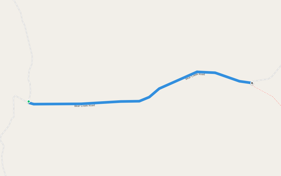 Bear Creek Road walking route map in Hysham