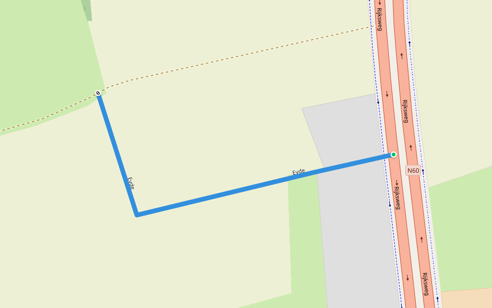 Eyde walking route map in Maarkedal