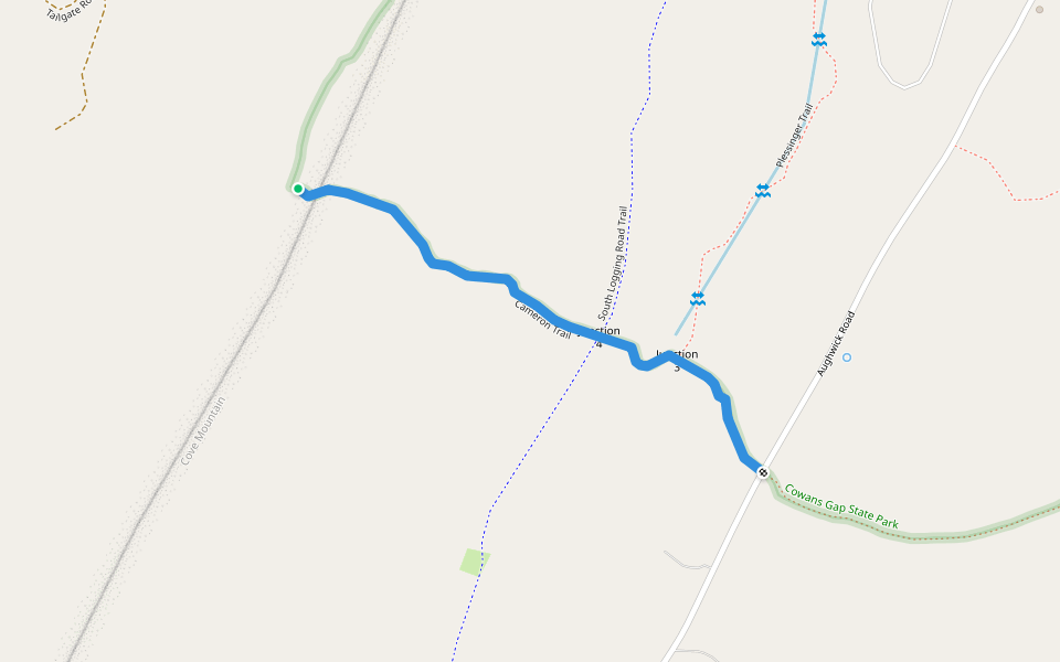 Cameron Trail walking route map in Fort Loudon