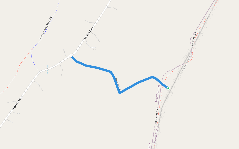 Log Slide Trail walking route map in Fort Loudon