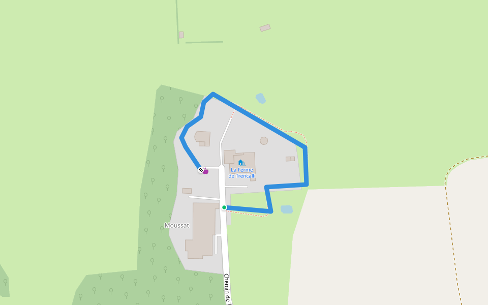 Sentier pédagogique walking route map in Castelnau-Rivière-Basse