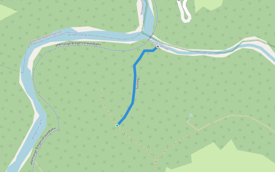 Sustieg walking route map in Egg