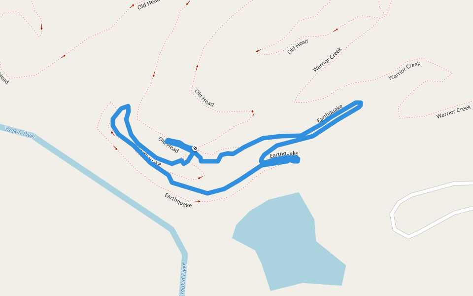 Earthquake walking route map in Boomer