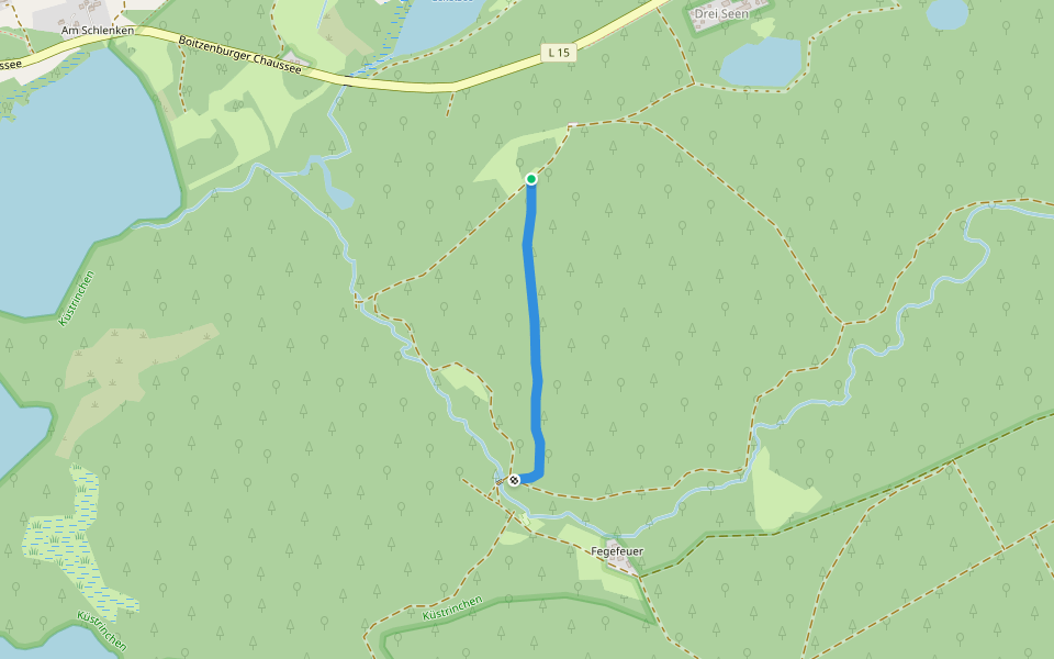 Der Fegefeuer-Weg walking route map in Lychen