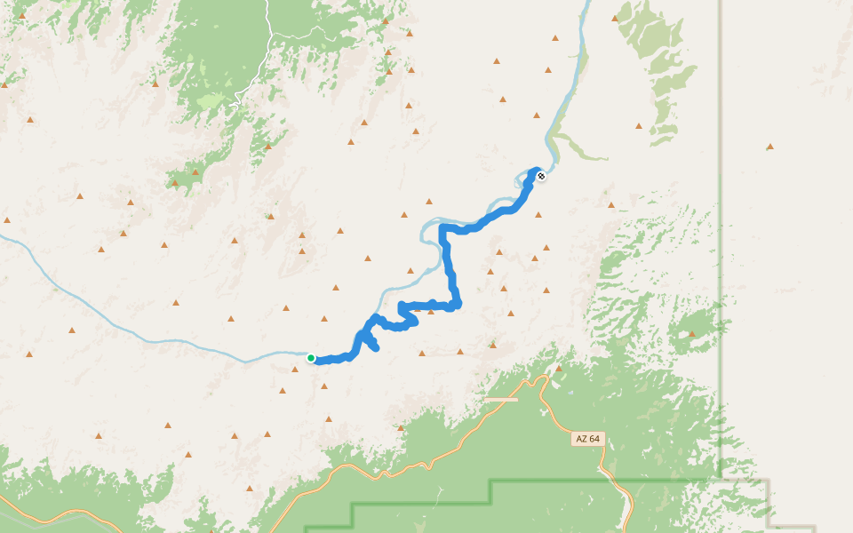 Escalante Route walking route map in Grand Canyon Village