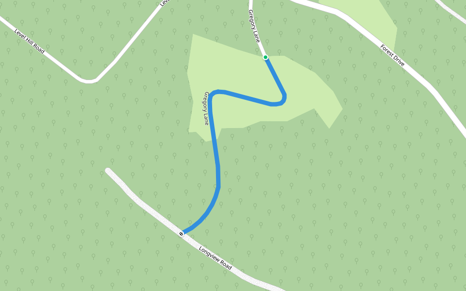 Gregory Lane walking route map in Luray