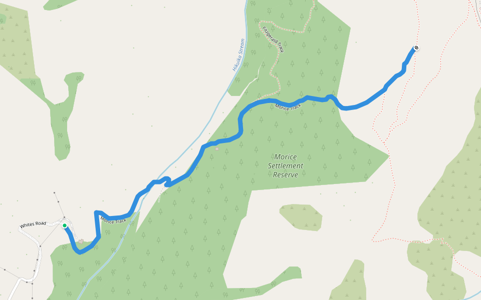 Morice Track walking route map in Little River
