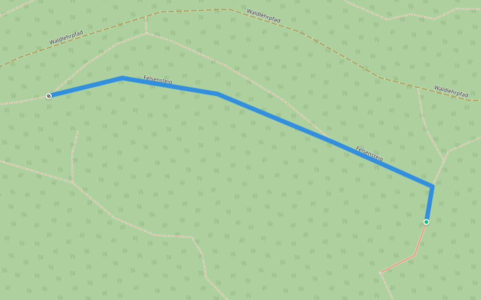 Felsensteig walking route map in Parsberg
