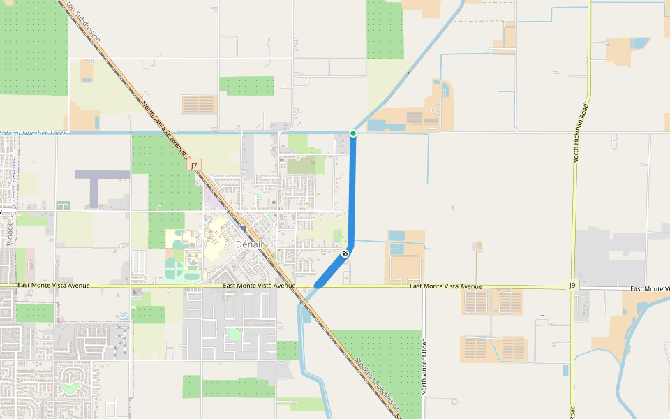 TID Walkway walking route map in Denair