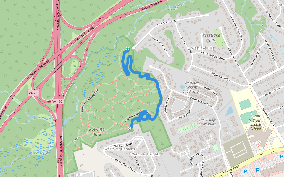 Perimeter Trail Hiking Richmond, Virginia Pacer